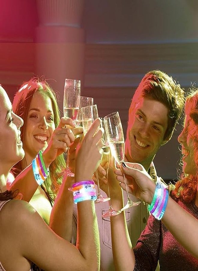Newvent ® LED Bracelets Party Supplies for Kids Adults, LED Glow Stick Bracelet for Party Birthday Concerts Night Events (Pack Of 5, Multicolour) - Image 3